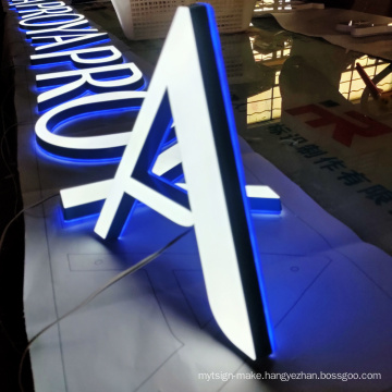 Factory price 3d lighting led letters high quality illuminate custom backlit letter adevetising channel letter